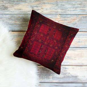 Turkestani antique carpet  look outdoor pillow