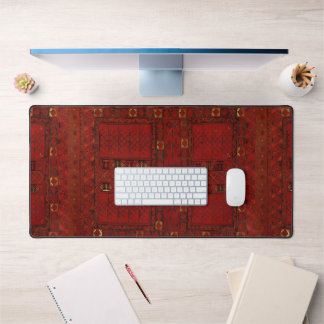 Turkestani red carpet pattern design desk mat