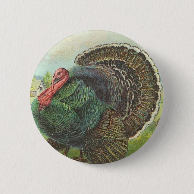 Turkey 2 Inch Round Button (Front)