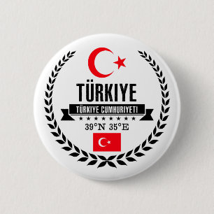 Turkey 2 Inch Round Button
