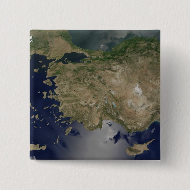 Turkey 2 Inch Square Button (Front)