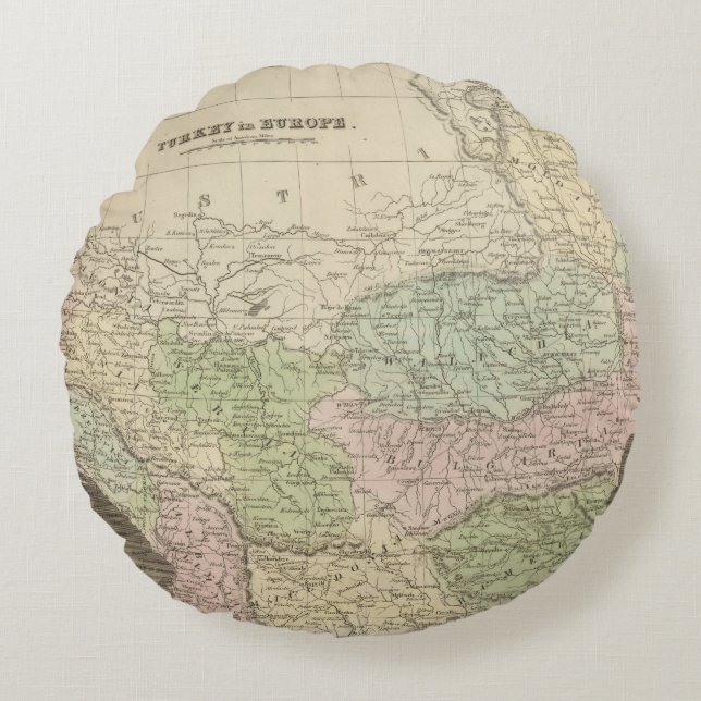 Turkey 3 round pillow (Front)