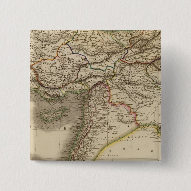 Turkey 4 2 inch square button (Front)