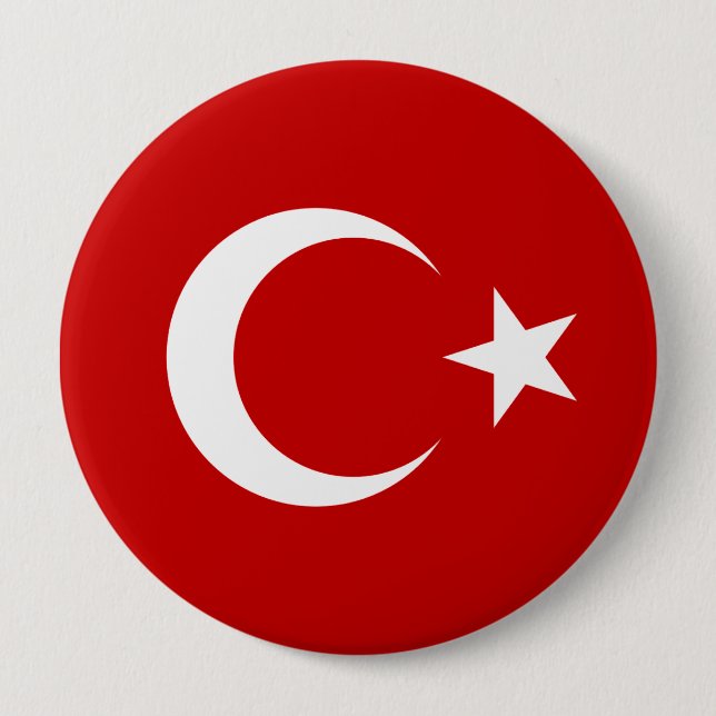 Turkey 4 Inch Round Button (Front)