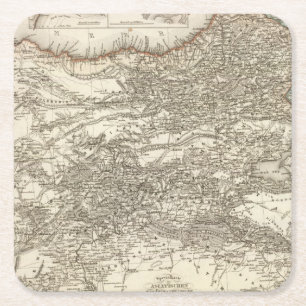 Turkey 5 square paper coaster