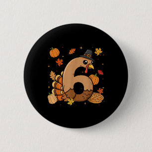 Turkey 6 Thanksgiving Pumpkin Gen Z Alpha Meme Mat 2 Inch Round Button