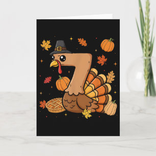 Turkey 7 Thanksgiving Pumpkin Gen Z Alpha Meme Mat Card