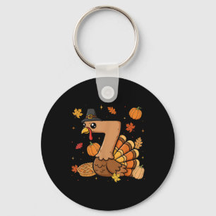 Turkey 7 Thanksgiving Pumpkin Gen Z Alpha Meme Mat Keychain