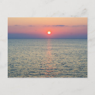 Turkey, Aegean Sea horizon at sunset 2 Postcard