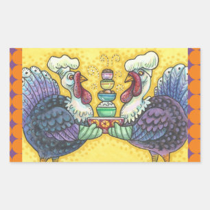 TURKEY & ALL THE FIXINS THANKSGIVING STICKERS Rec