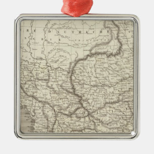 Turkey and Greece map Metal Ornament