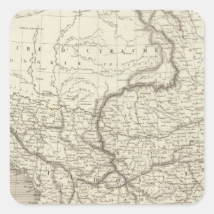 Turkey and Greece map Square Sticker