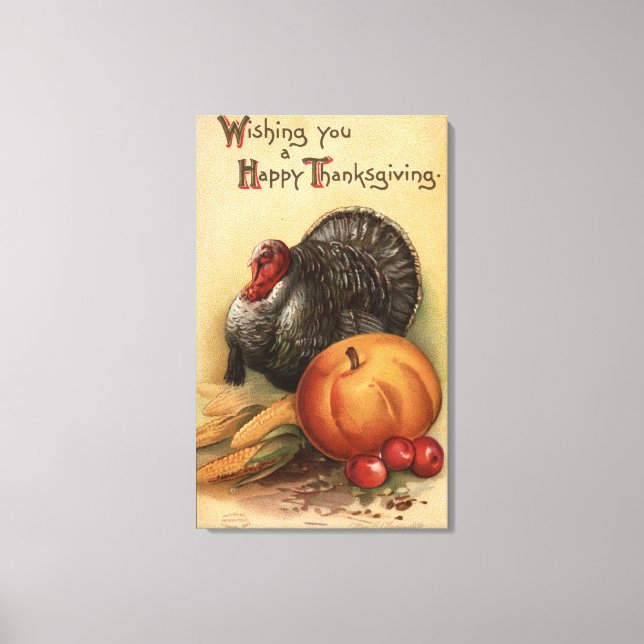 Turkey and Produce # 1 Canvas Print (Front)