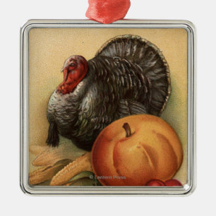 Turkey and Produce # 1 Metal Ornament