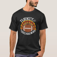 Turkey and Touchdowns Funny Thanksgiving Football 