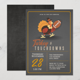 Turkey and Touchdowns Turkey Bowl Invitation