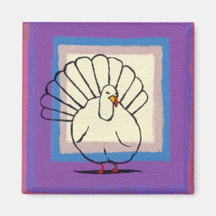 Turkey big tom bird unique modern art painting magnet