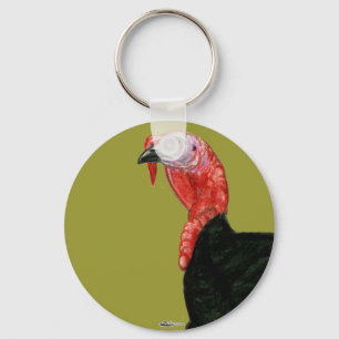 Turkey:  Black Tom Head Keychain