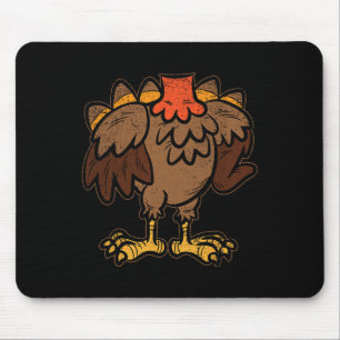 Turkey Body Costume Thanksgiving Day Fun Fall Autu Mouse Pad