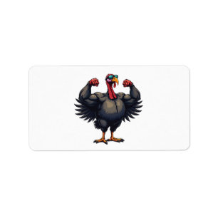 Turkey Bodybuilding Thanksgiving Day Gym Workout   Label