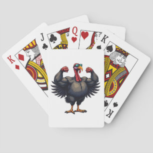 Turkey Bodybuilding Thanksgiving Day Gym Workout   Playing Cards