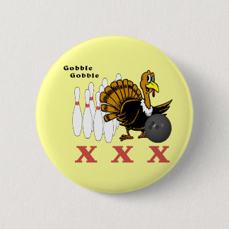 Turkey Bowling 2 Inch Round Button