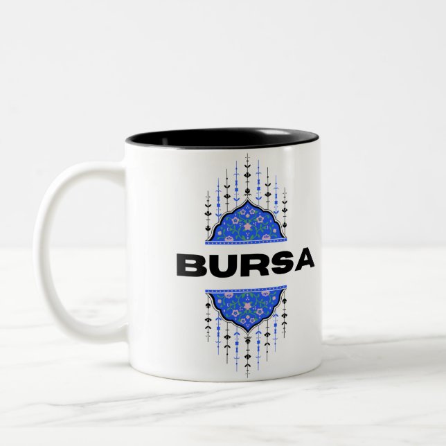 Turkey Bursa Souvenir Two-Tone Coffee Mug (Left)