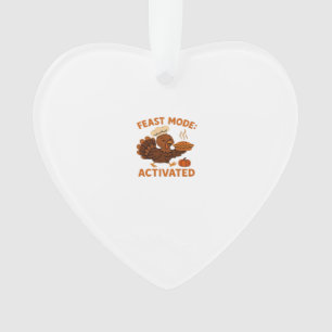 Turkey Chef with Pumpkin Pie Oversized T-Shirt.png Ornament