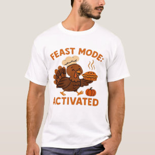 Turkey Chef with Pumpkin Pie Oversized T-Shirt.png T-Shirt