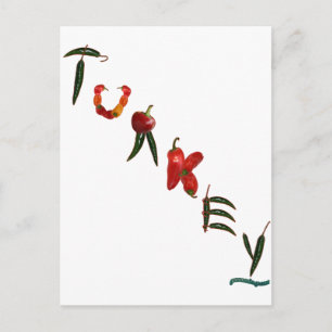 Turkey Chili Peppers Postcard