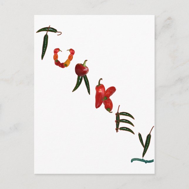 Turkey Chili Peppers Postcard (Front)