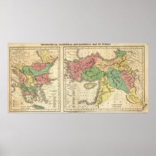 Turkey Chronological Map Poster