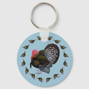 Turkey Circle Keychain