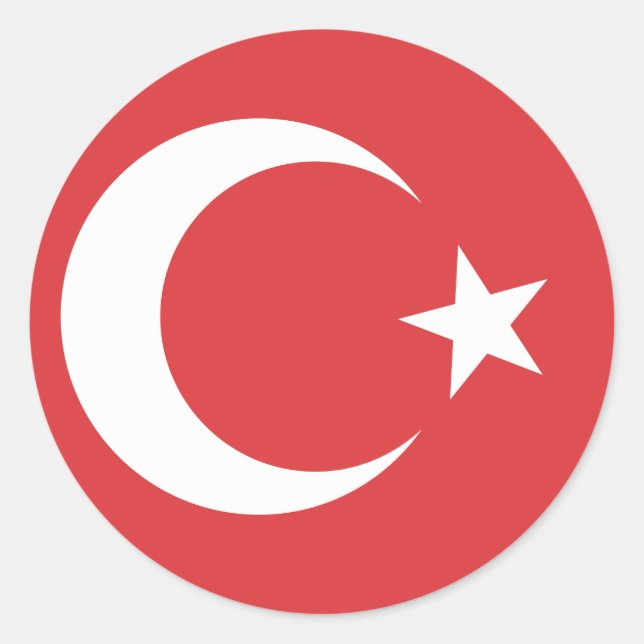 turkey classic round sticker (Front)