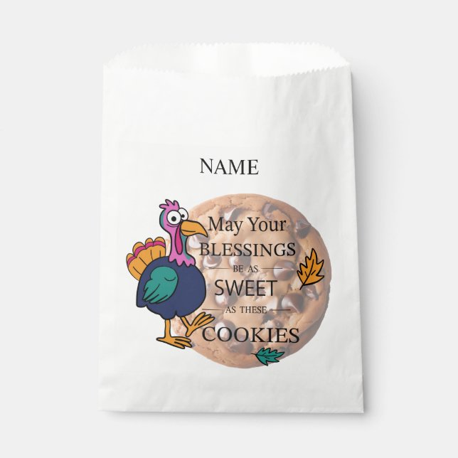 Turkey Cookie Sleeve Favour Bag (Front)