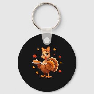 Turkey Coquette Bow E Turkey Day Girls Fall Thanks Keychain