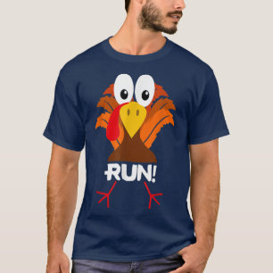 Turkey Costume Adult Running Face Turkey Trot T-Sh T-Shirt
