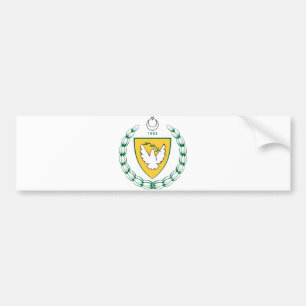 Turkey Cyprus Official Coat Of Arms Heraldry Bumper Sticker