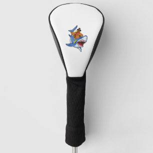 Turkey Dabbing Riding Shark Cool Thanksgiving Gift Golf Head Cover