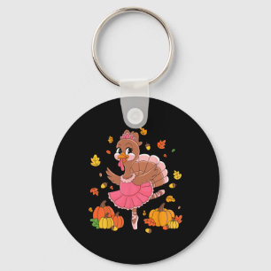 Turkey Dancing Ballet Lover Dancer Thanksgiving Fo Keychain