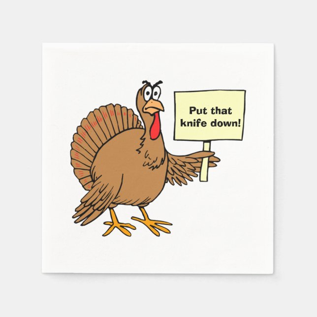 Turkey Day Joke Napkin (Front)