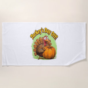 Turkey Day off Thanksgiving Oversized T-Shirt Beach Towel