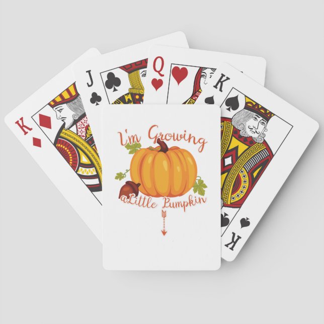 Turkey Day Pregnancy Thanksgiving Maternity Playing Cards (Back)