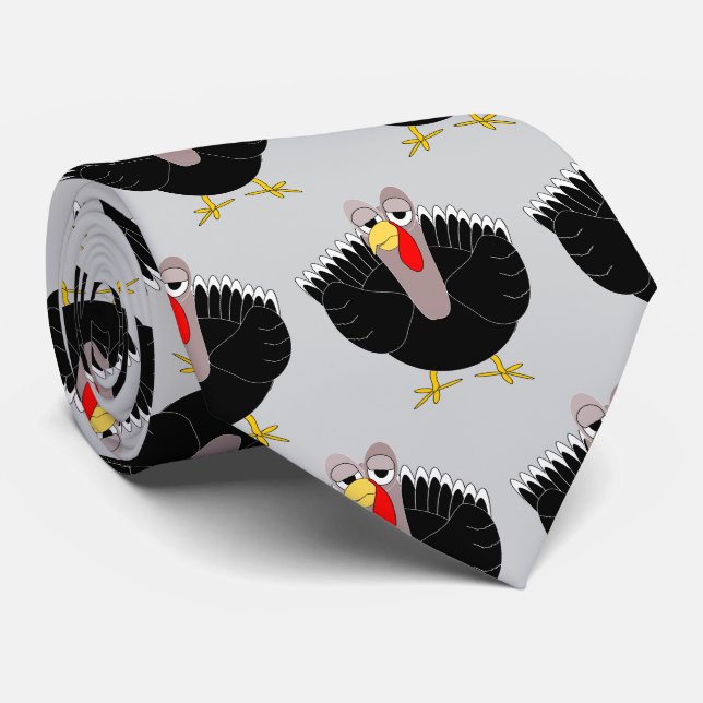 Turkey Design Tie (Rolled)