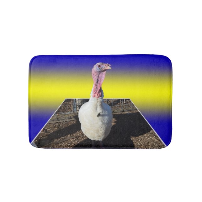 Turkey Dimensional Popout Art Lge Memory Bath Mat. Mat (Front)