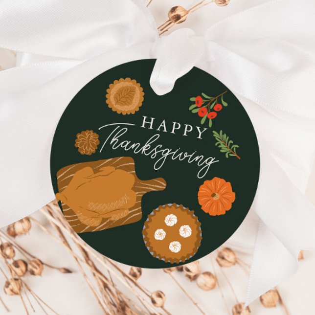 Turkey Dinner Thanksgiving Theme Favour Tags (Creator Uploaded)
