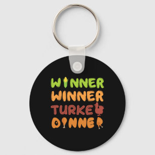 Turkey Dinner Winner Thanksgiving Fall Fun Fall Ha Keychain