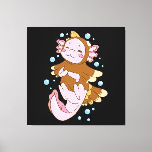 Turkey Disguise Axolotl Fun Canvas Print
