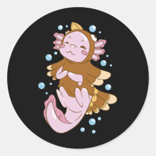 Turkey Disguise Axolotl Fun Classic Round Sticker