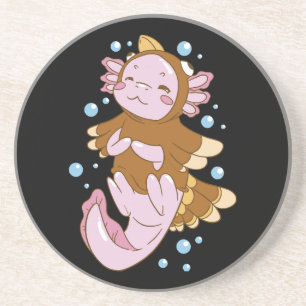 Turkey Disguise Axolotl Fun Coaster